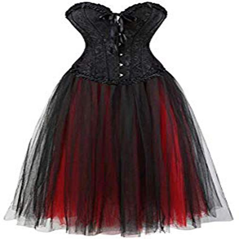 Women's Vintage Corset Skirt Set Dancer Fancy Club wear Plus Size