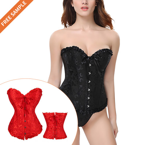 Hot selling spandex lace steel bone corset waist trainer corset