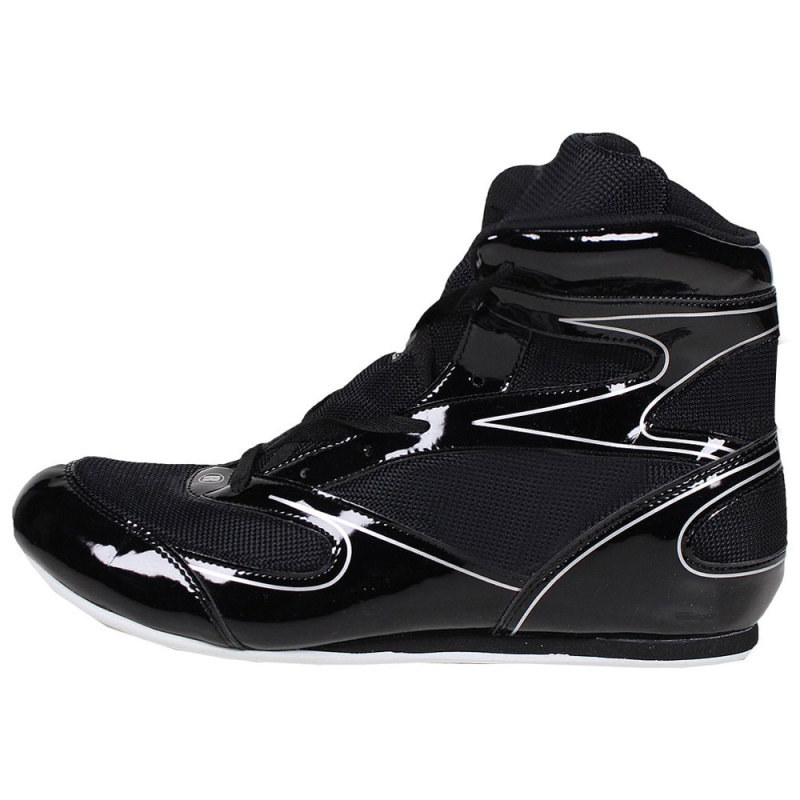 Wholesale high top sport boots black boxing shoes for men