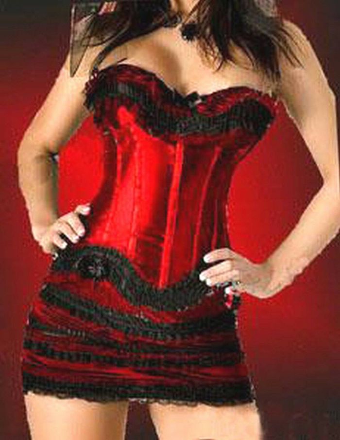 Women's Vintage Steampunk Corset Dress Victorian Retro Gothic Corset Burlesque Lace Corset and Bustiers Costume