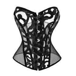 Fashion Sexy Bra Lace black Corset waist trainer for women plus size