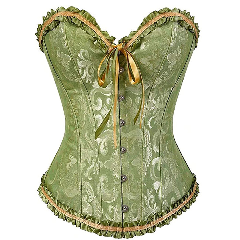2022 Steel Boned Corsets And Bustiers With lingerie Bra Printed Floral Mesh Waist Trainer For Busty Women with Steel Bones