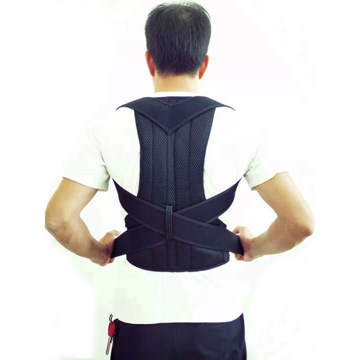 Adjustable Lumbar Support Neoprene Shoulder Straps Vest Band Brace Breathable Upper Back Posture Correction Belt