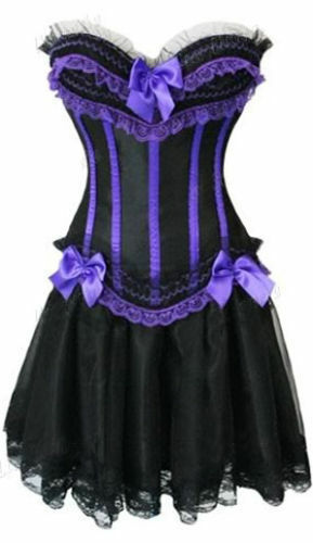 Women's Vintage Steampunk Corset Dress Victorian Retro Gothic Corset Burlesque Lace Corset and Bustiers Costume