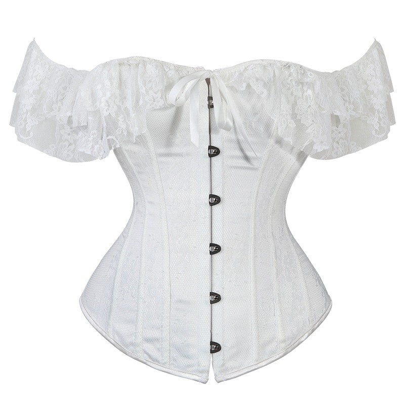 Women Sexy Shirt Top Ruffled Sleeve Bandage Square Collar Corset Slim Tops Lace Party Club Wear