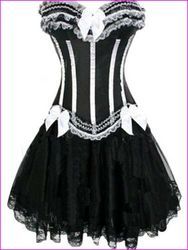 Women's Vintage Steampunk Corset Dress Victorian Retro Gothic Corset Burlesque Lace Corset and Bustiers Costume