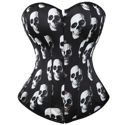 Women Corset Sexy Slim Burlesque Satin Body Shaper Strapless Overbust Plus Size Corset and Bustier