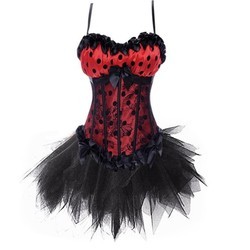 Women's Vintage Steampunk Corset Dress Victorian Retro Gothic Corset Burlesque Lace Corset and Bustiers Costume
