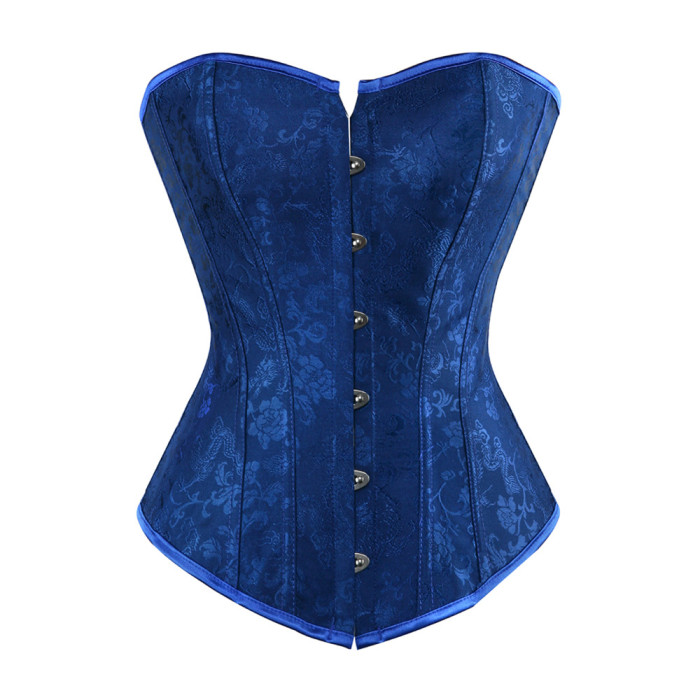 Women Corset Sexy Slim Burlesque Satin Body Shaper Strapless Overbust Plus Size Corset and Bustier