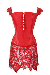 corset waist trainer Fashion waist trainer Red Steampunk Bustiers To Wear Out Underbust Satin Corset Top Women Sexy Corsets