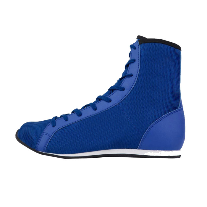 White Red and Blue leather Boxing Shoe for Men