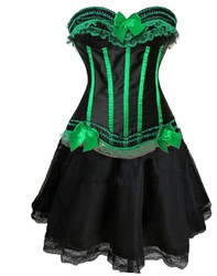 Women's Vintage Steampunk Corset Dress Victorian Retro Gothic Corset Burlesque Lace Corset and Bustiers Costume