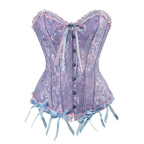 2022 Steel Boned Corsets And Bustiers With lingerie Bra Printed Floral Mesh Waist Trainer For Busty Women with Steel Bones
