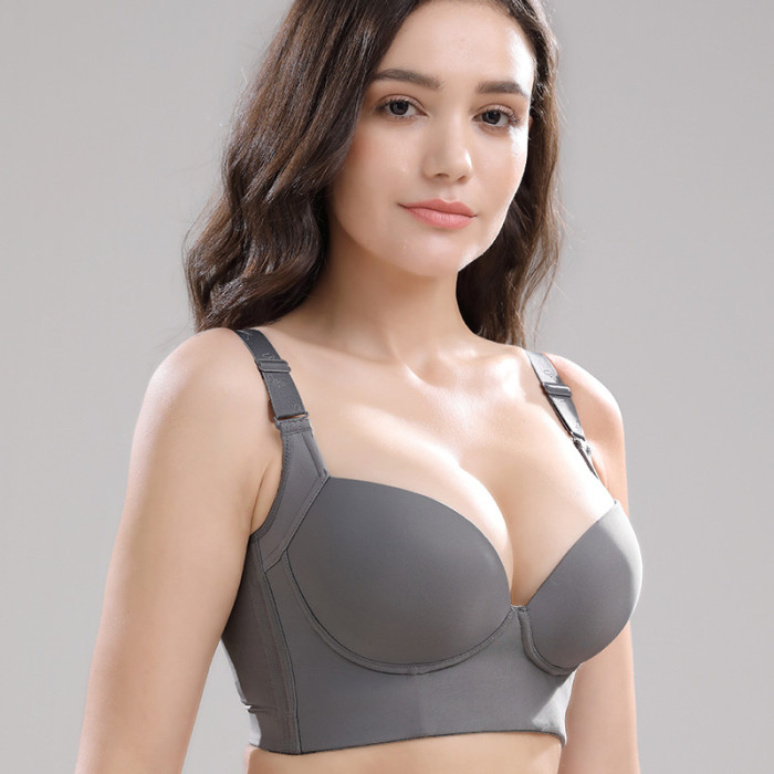 Plus Size Women's Bra Seamless Wire Free Padded Underwear for Big Cup Woman
