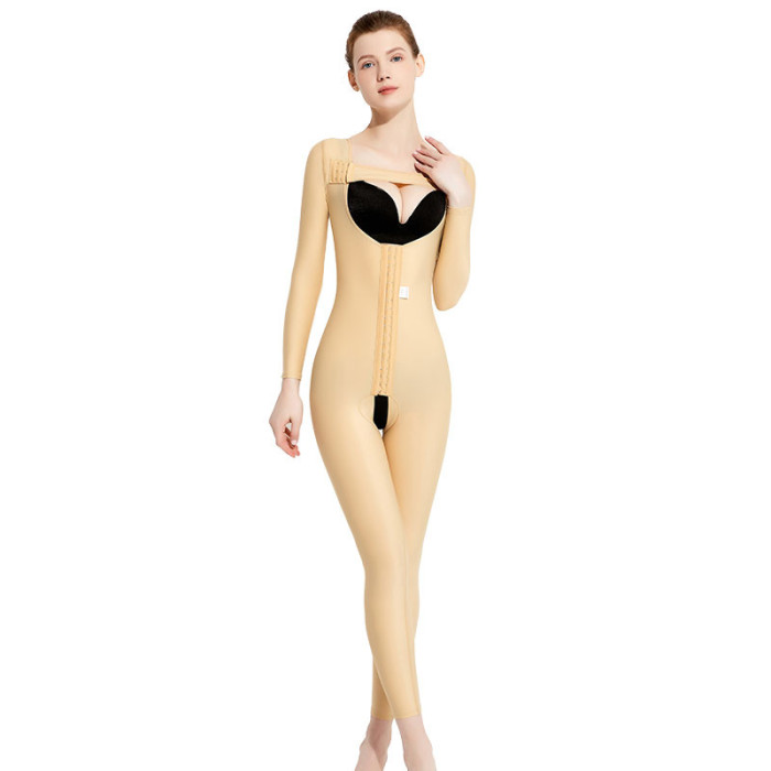 Post Surgery Liposuction BBL Full Body Shaper Postpartum Hip Lift Fajas Long Sleeve