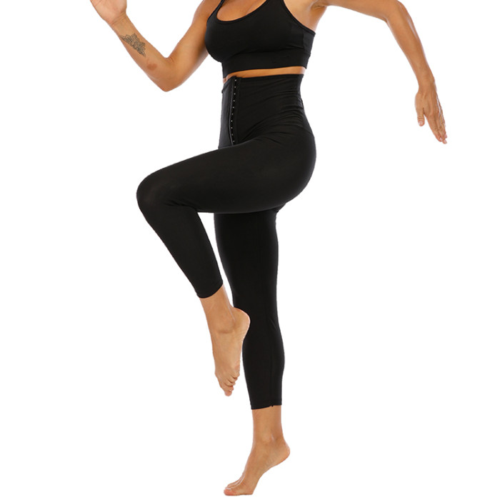 Women's High Waist Sauna Sweat Leggings Tummy Shaper Fitness Workout Plus Size