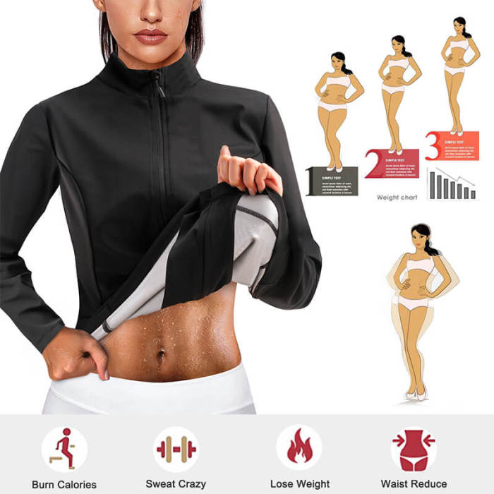 Wholesale Sauna Suits Speed Up Sweating Weight Loss Fat Burn Sauna Sport Jacket