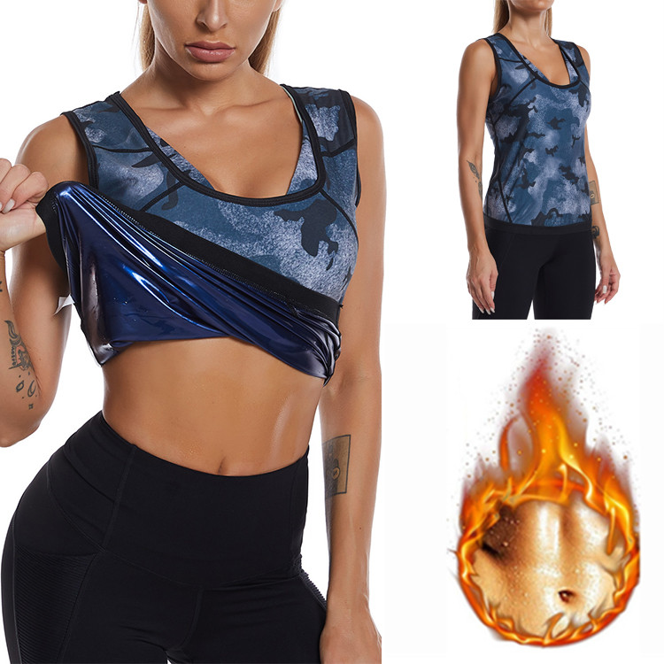 Women Camouflage Hot Sweat Body Shaper Slim Sauna Vest Plus Size Weight Loss