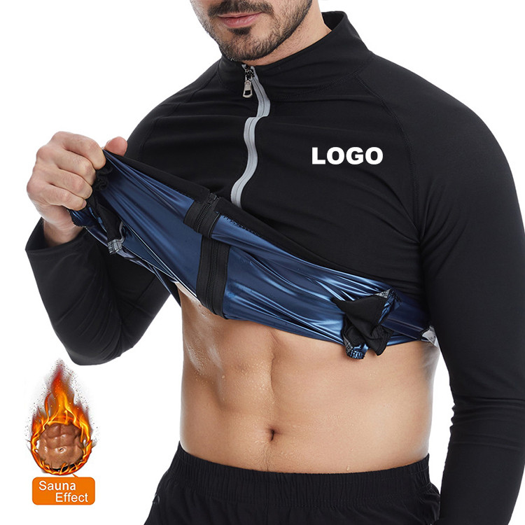 Wholesale Weight Loss Men Body Shaper Sauna Suit Sweat Jacket Running Fitness