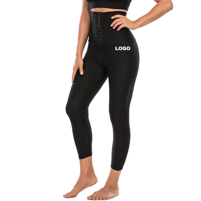 Women's High Waist Sauna Sweat Leggings Tummy Shaper Fitness Workout Plus Size