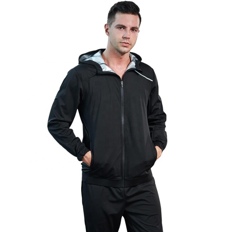 Slimming Men Sauna Suit Joggers Fitness Gym Clothing Weight Loss Sweat Jacket Pants