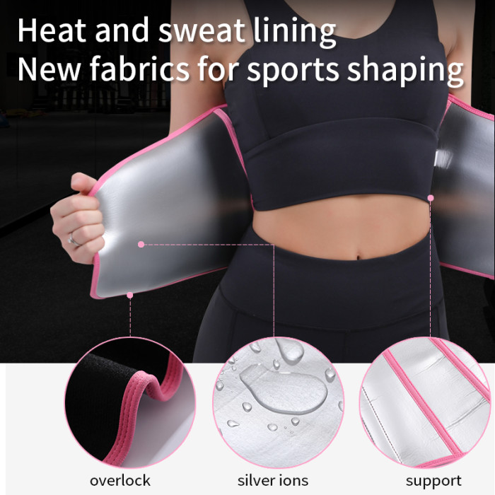 Neoprene Silver Ion Sweat Bands Waist Trainer Trimmer Tummy Wraps Belt for Women