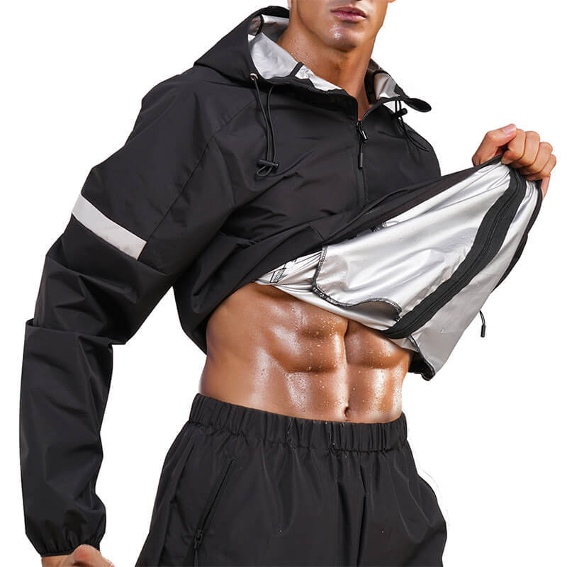 Wholesale Weight Loss Running Fitness Hot Sauna Sweat Jacket Silvery Inner Supplier