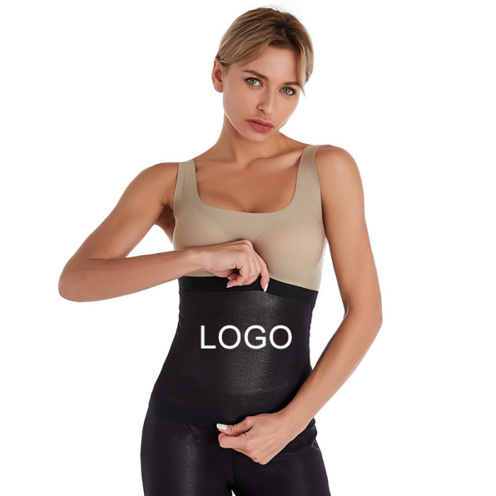 Lightweight Soft Polyester Silver PU Sweat Waist Trimmer Tummy Slim Workout Sauna Belt