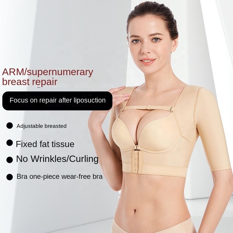 Women Post-Liposuction Tops Medical Arms Post Surgical Support Bra 3D Long Sleeve