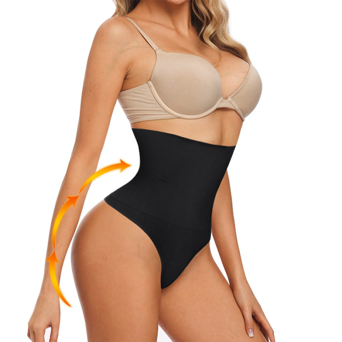 Seamless High Waist Body Shaper Tummy Slimming Shapewear Thong Butt Lifter Panty