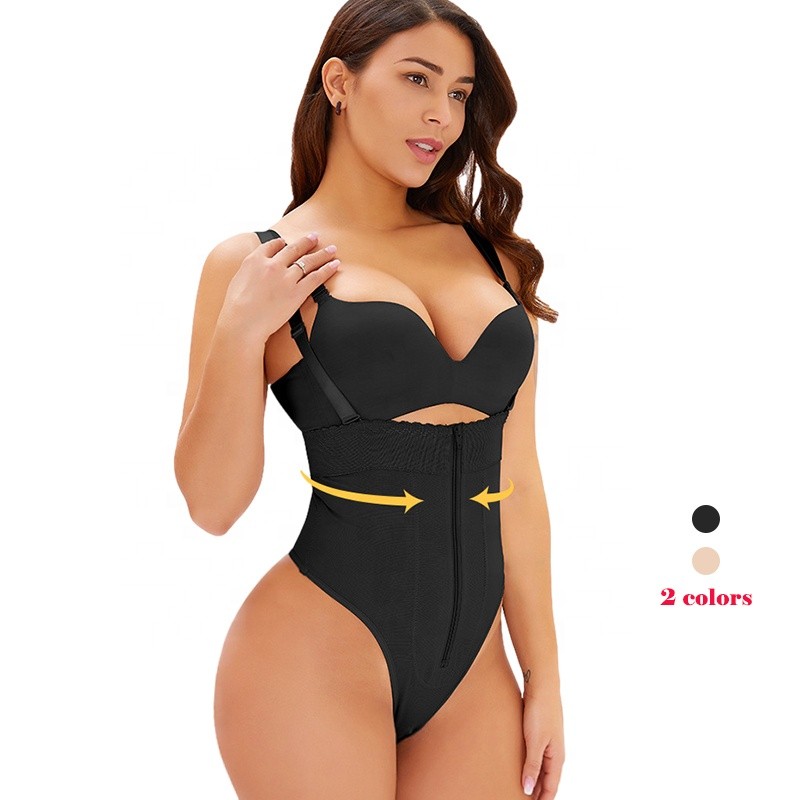 High Waist Tummy Control Panties Thong With Zipper
