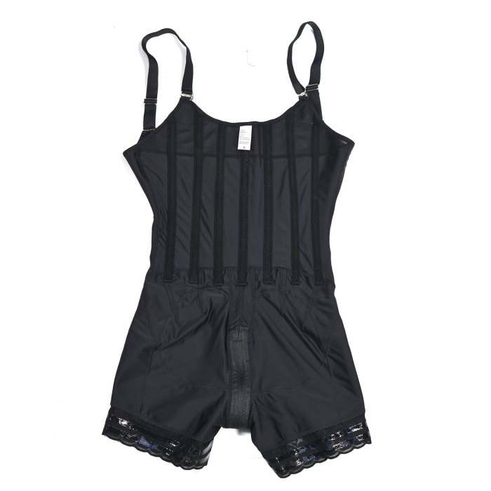 Fajas Colombianas 9 Steel Bones Bodysuit Shapewear Adjust Straps Butt Lifter Zipper Crotch
