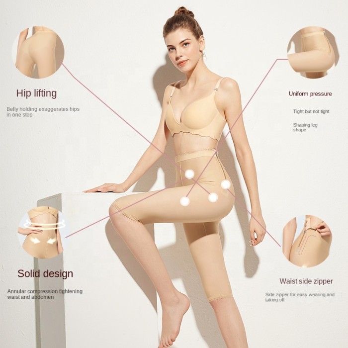 Women Shaping Pant Thigh Lipo Surgery Body Shaper Side Zipper Faja BBL Leggings