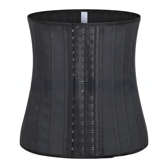 Latex Waist Trainer Shapewear 25 Steel Bone Fajas Corset Leopard Print Tummy Shaper