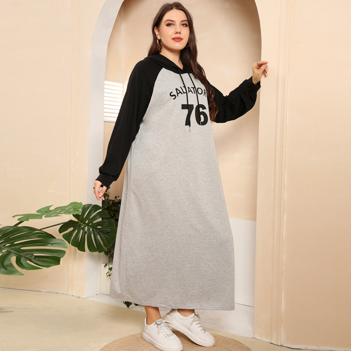 Autumn Hooded Sweatshirt Dress Plus Size Big Women Clothing Wholesale Online Supplier