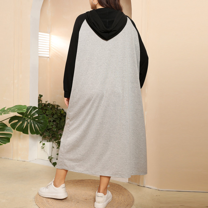 Autumn Hooded Sweatshirt Dress Plus Size Big Women Clothing Wholesale Online Supplier