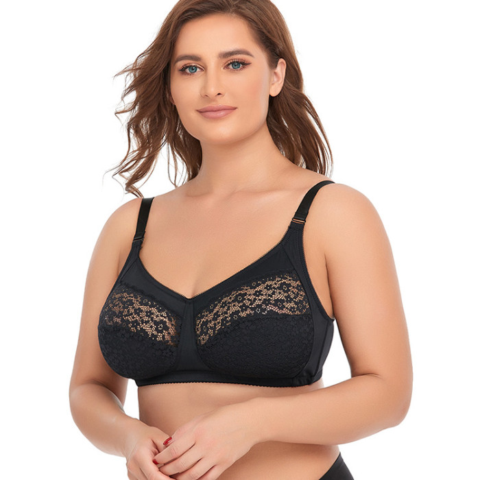 Plus Size Bra Manufacturer Wireless Lace Full Cup Push Up Big Women Underwear