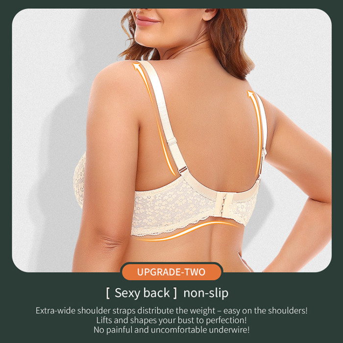 Custom Made Big Women Bras Plus Size Underwire Lace Adjustable Straps Online Supplier