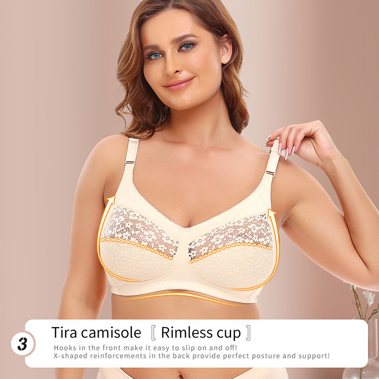 Plus Size Bra Manufacturer Wireless Lace Full Cup Push Up Big Women Underwear