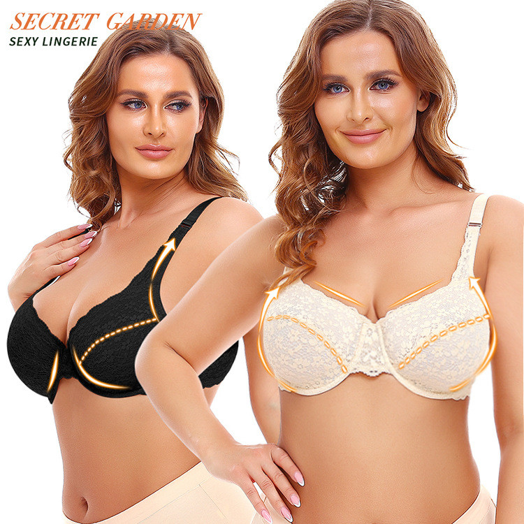 Custom Made Big Women Bras Plus Size Underwire Lace Adjustable Straps Online Supplier