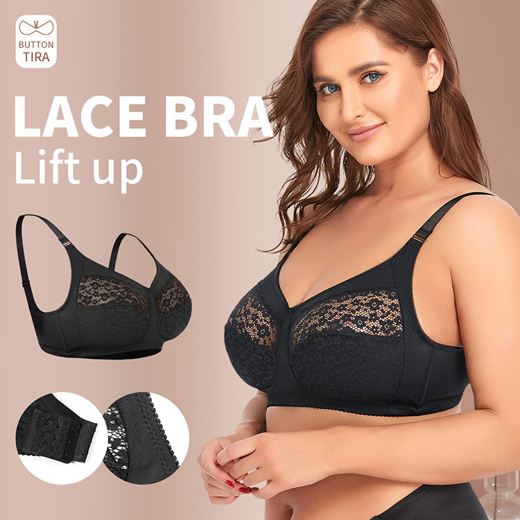 Plus Size Bra Manufacturer Wireless Lace Full Cup Push Up Big Women Underwear