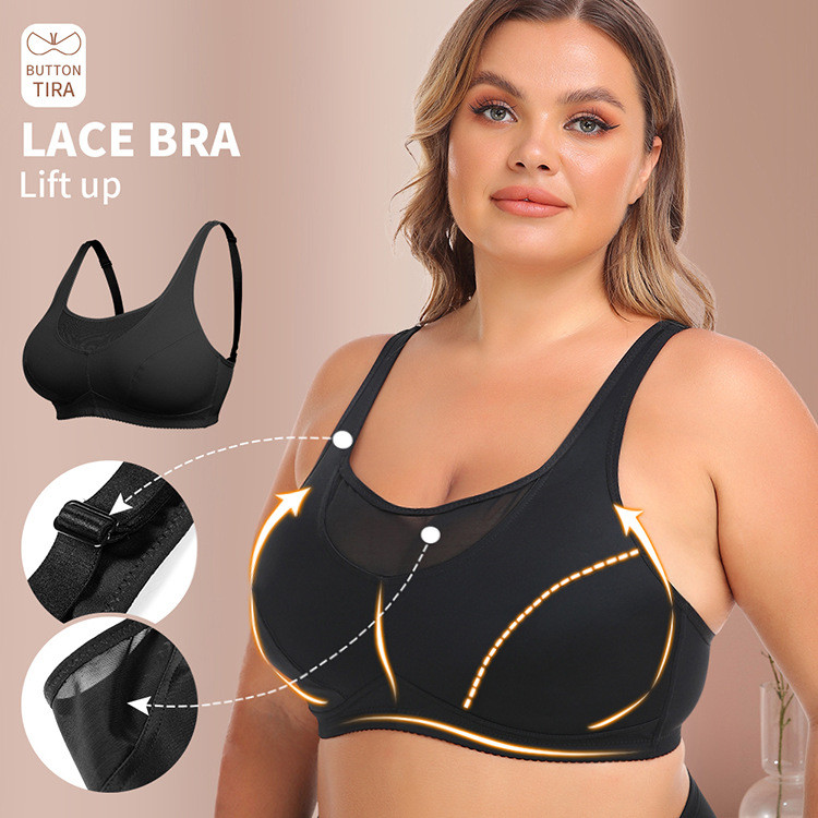 Plus Size Bras Suppliers Large Breast Full Cups Wireless Custom Underwear Manufacturers