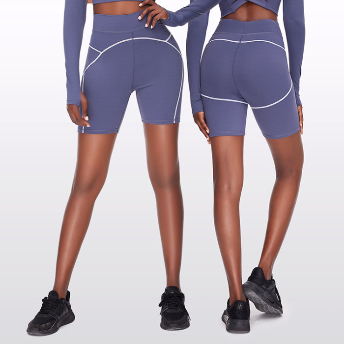 Women Five-Point Yoga Pants Stretch Peach Buttocks Lulu Sports Shorts Activewear Manufacturer