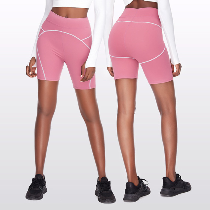 Women Five-Point Yoga Pants Stretch Peach Buttocks Lulu Sports Shorts Activewear Manufacturer