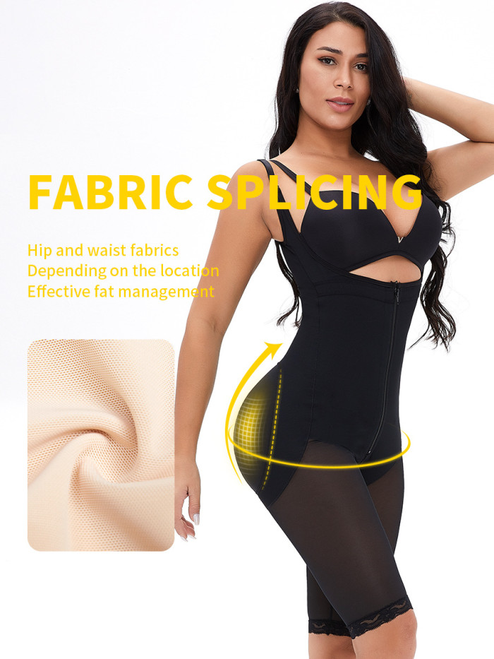 Colombian Shapewear Wholesale Full Body Shaper Zipper Slim Belly Butt Lifter Bodysuit
