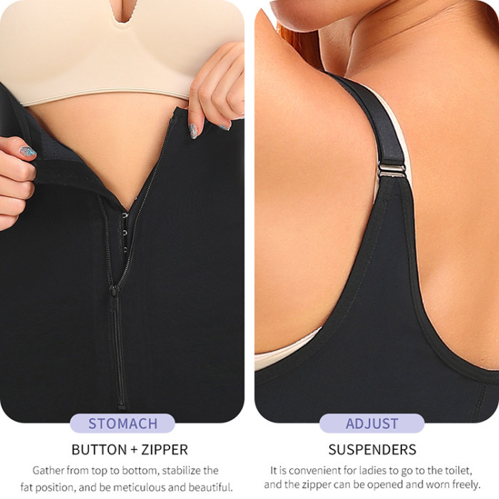 Wholesale Shapewear Manufacturers Hook and Zip Bodysuit Shaper Butt Lift Flat Belly Plus