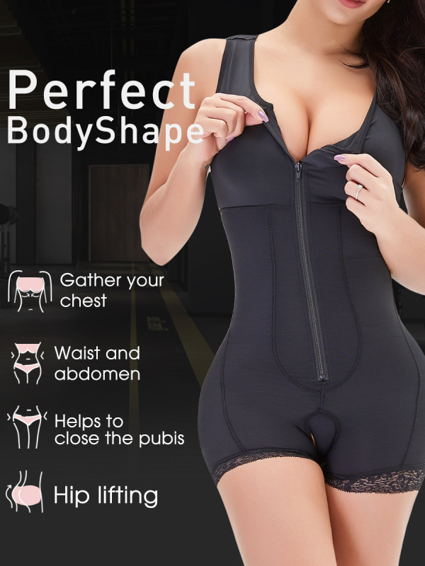 Factory Price Plus Size Compression Bodysuit Full Body Shaper Hip Lifting Flat Belly Supplier