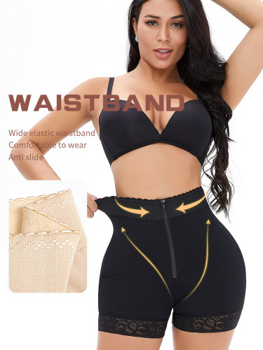 Wholesale Best High Waisted Shaping Shorts for Hourglass Figure Zipper Plus Size