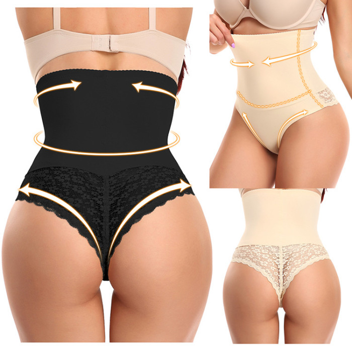 Best Tummy Control Thong Shapewear High Waist Panties Lace Plus Size Shaper Supplier