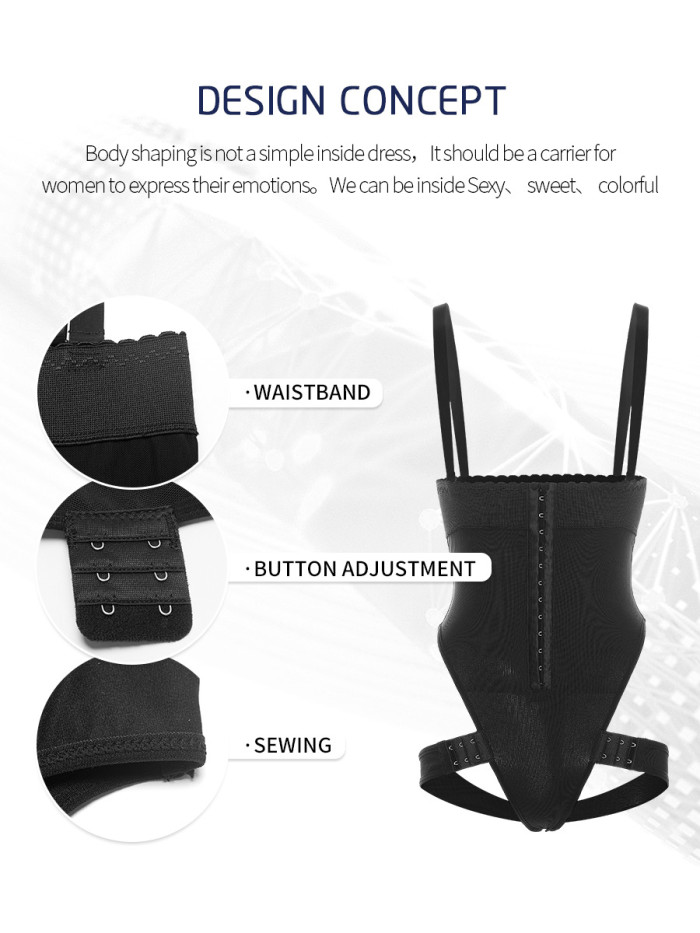 Plus High Waist Shaping Shorts with Shoulder Straps Open Butt Lifter Body Shaper Manufacturers